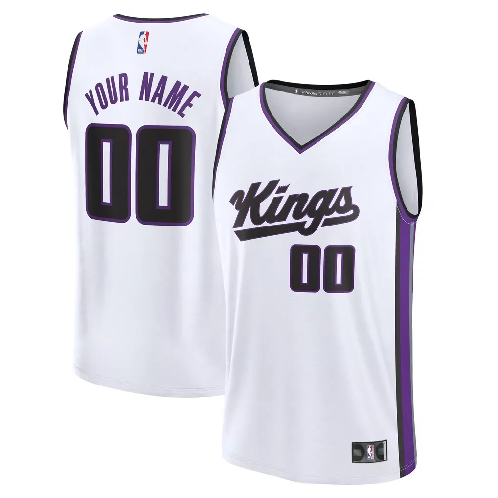 sacramento kings fanatics fast break custom jersey icon edition black
