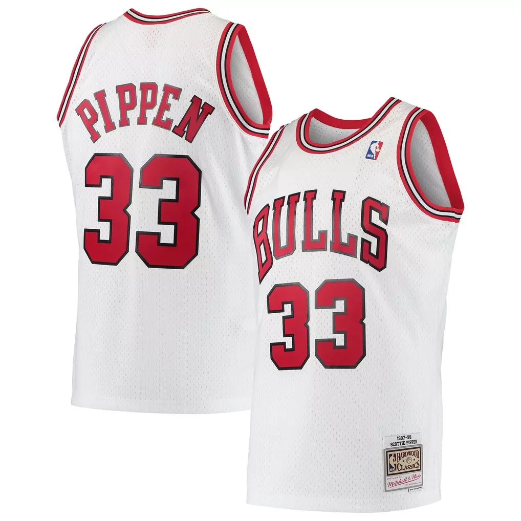 scottie pippen chicago bulls mitchell ness hardwood classics 2003 04 swingman jersey red