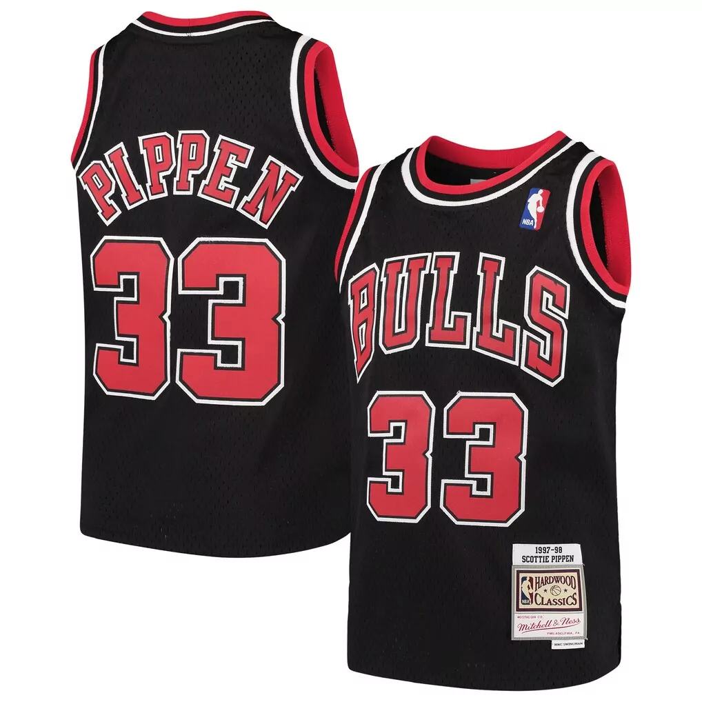 scottie pippen chicago bulls mitchell ness youth 1997 98 hardwood classics swingman jersey white