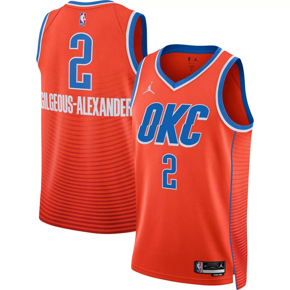 shai gilgeous alexander oklahoma city thunder fanatics youth fast break replica player jersey icon edition blue