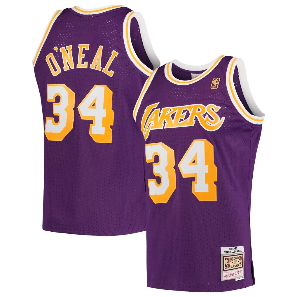 shaquille o neal los angeles lakers mitchell ness hardwood classics 1996 97 ghost green swingman jersey camo