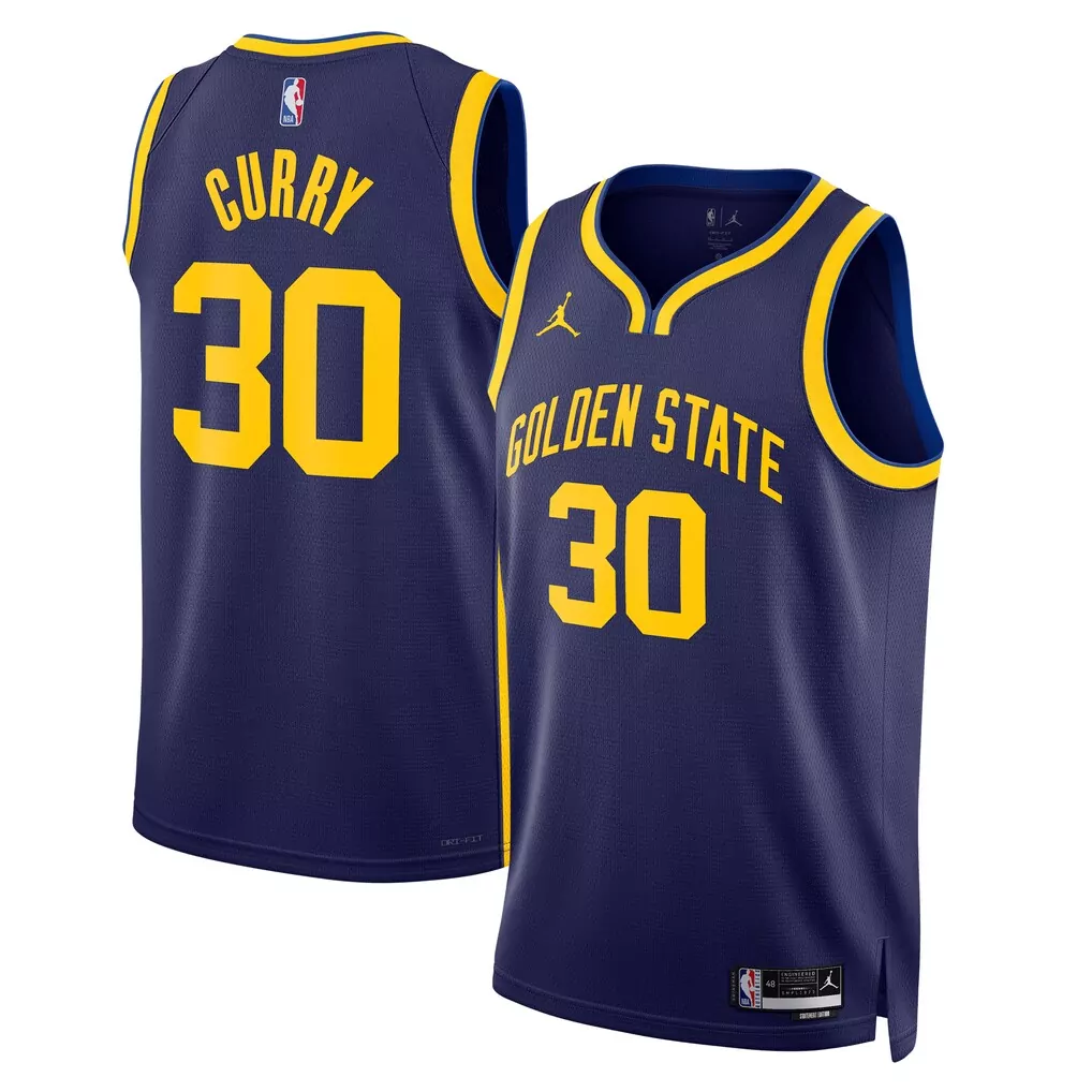 stephen curry golden state warriors jordan brand 2024 25 authentic jersey statement edition black