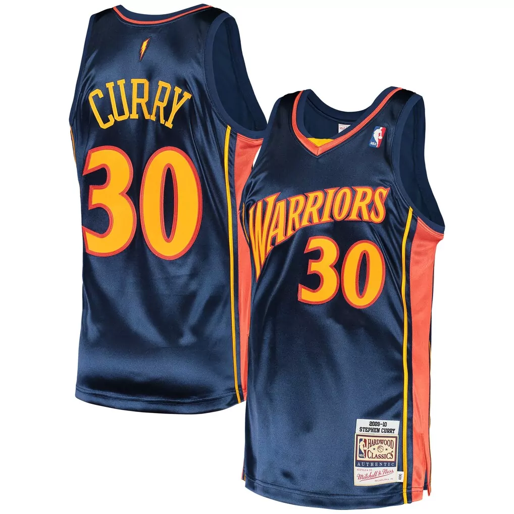 stephen curry golden state warriors mitchell ness 2009 10 big tall hardwood classics swingman jersey navy