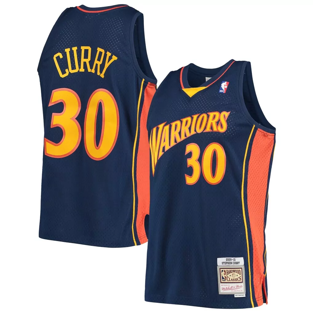 stephen curry golden state warriors mitchell ness 2009 10 big tall hardwood classics swingman jersey navy