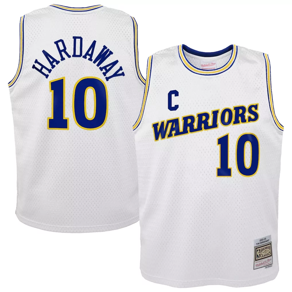tim hardaway golden state warriors mitchell ness 1990 91 galaxy swingman jersey blue