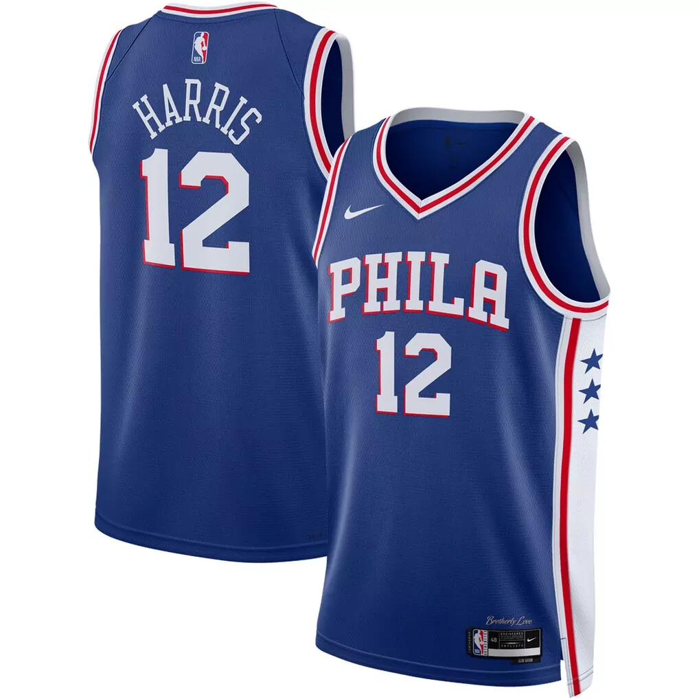 tobias harris philadelphia 76ers nike unisex 2022 23 swingman jersey city edition white