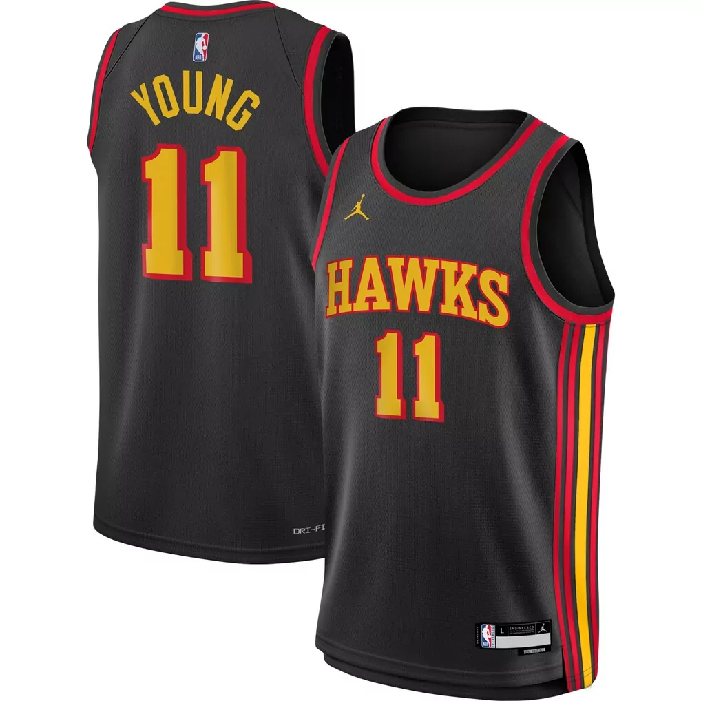 trae young atlanta hawks fanatics women s fast break tank jersey icon edition black