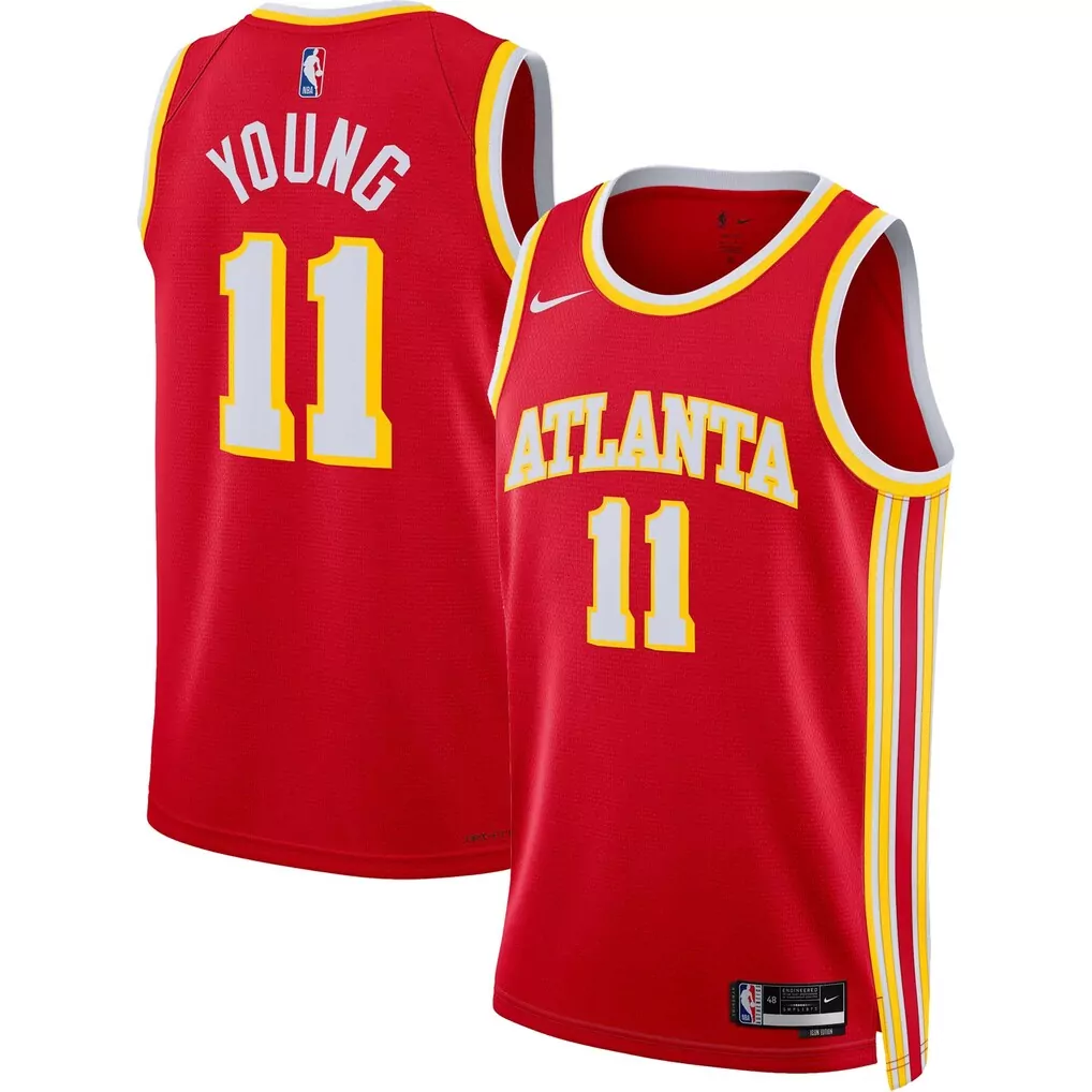 trae young atlanta hawks nike authentic jersey icon edition red