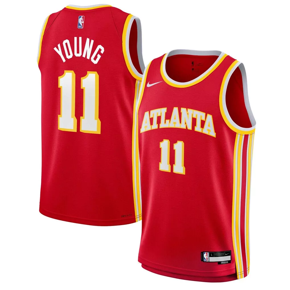 trae young atlanta hawks nike authentic jersey icon edition red
