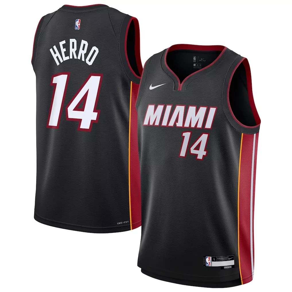 tyler herro miami heat nike youth swingman jersey icon edition black