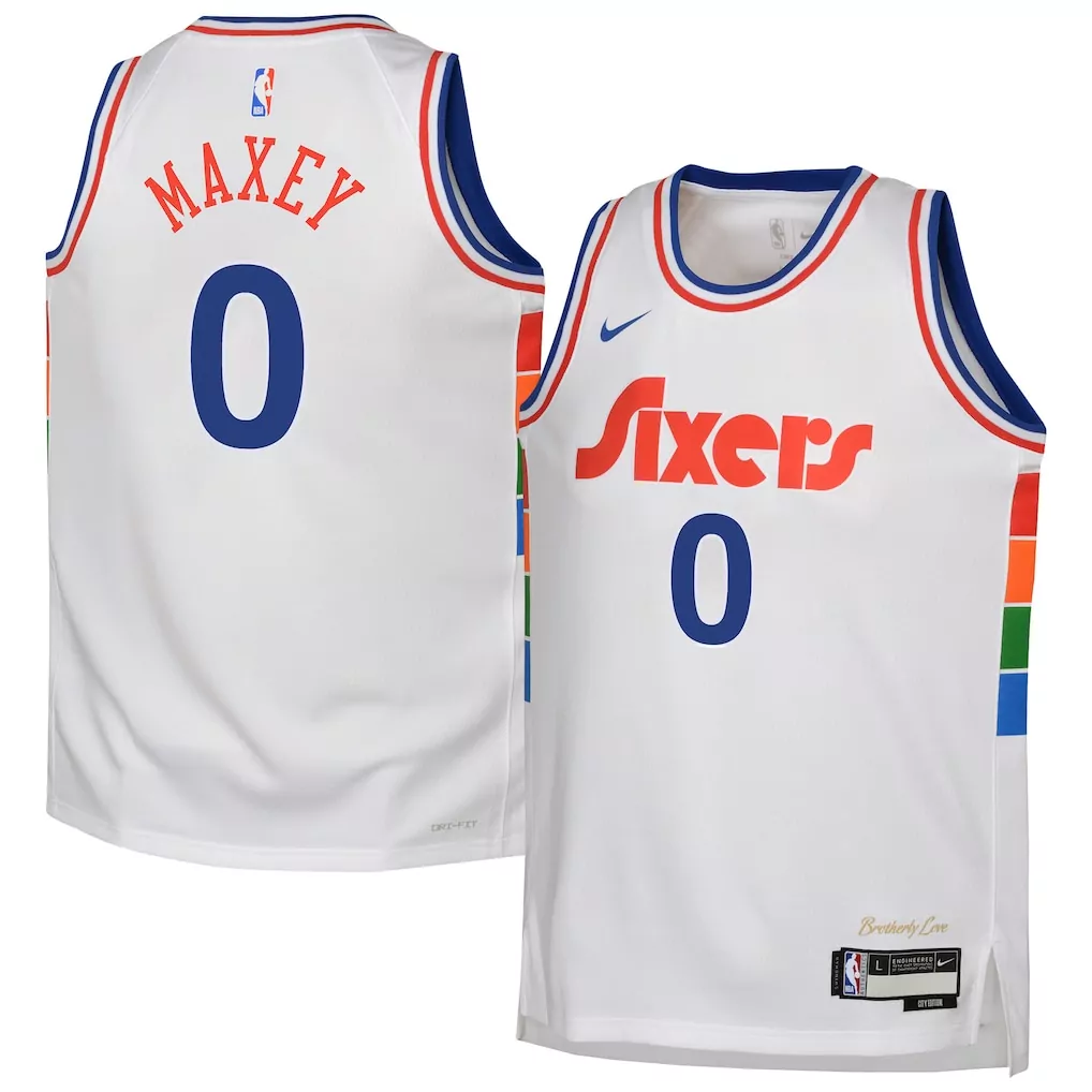 philadelphia 76ers nike unisex 2022 23 swingman custom jersey white association edition