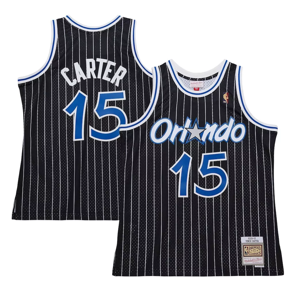vince carter orlando magic mitchell ness 2009 10 hardwood classics swingman jersey black
