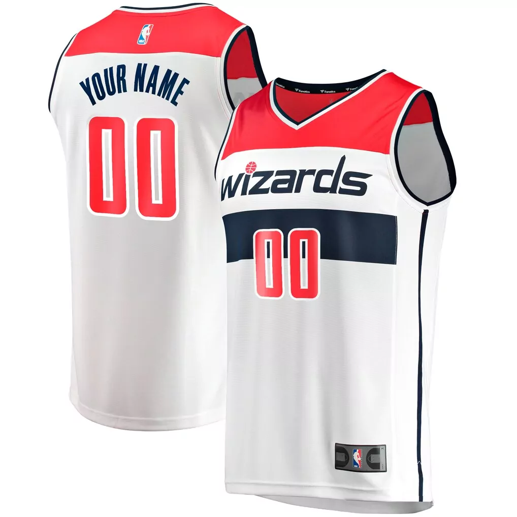 tre johnson iii washington wizards fanatics youth 2025 nba draft first round pick fast break replica jersey icon edition