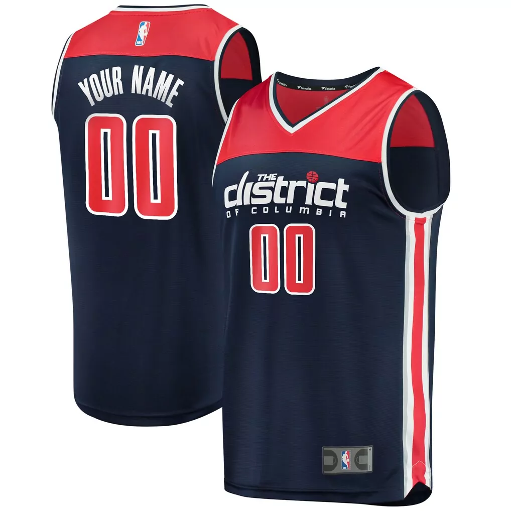 tre johnson iii washington wizards fanatics youth 2025 nba draft first round pick fast break replica jersey icon edition