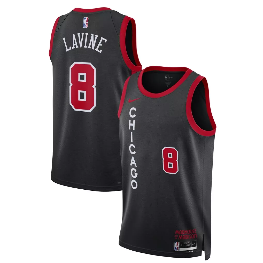 zach lavine chicago bulls fanatics fast break jersey black city edition