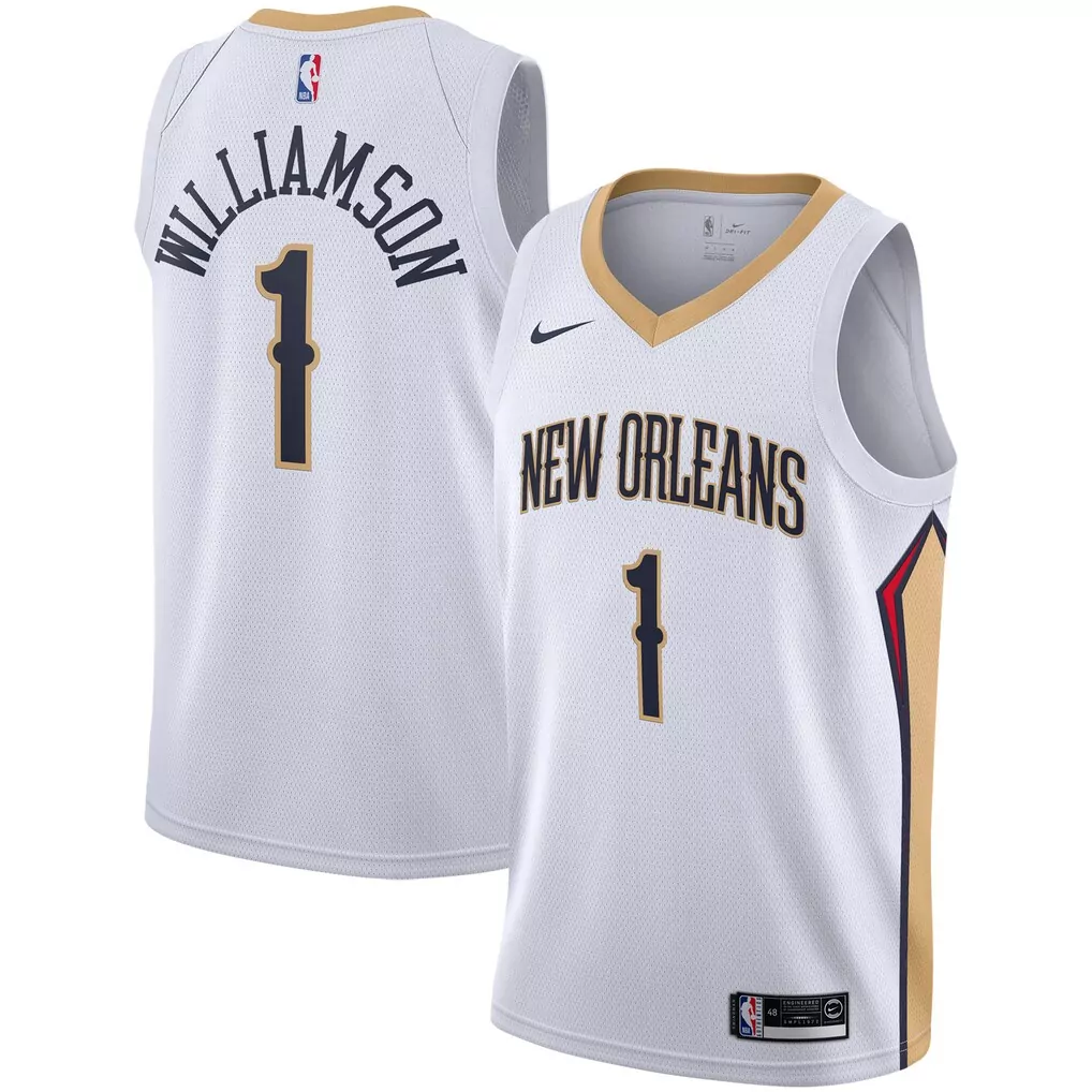 zion williamson new orleans pelicans jordan brand unisex swingman jersey statement edition red