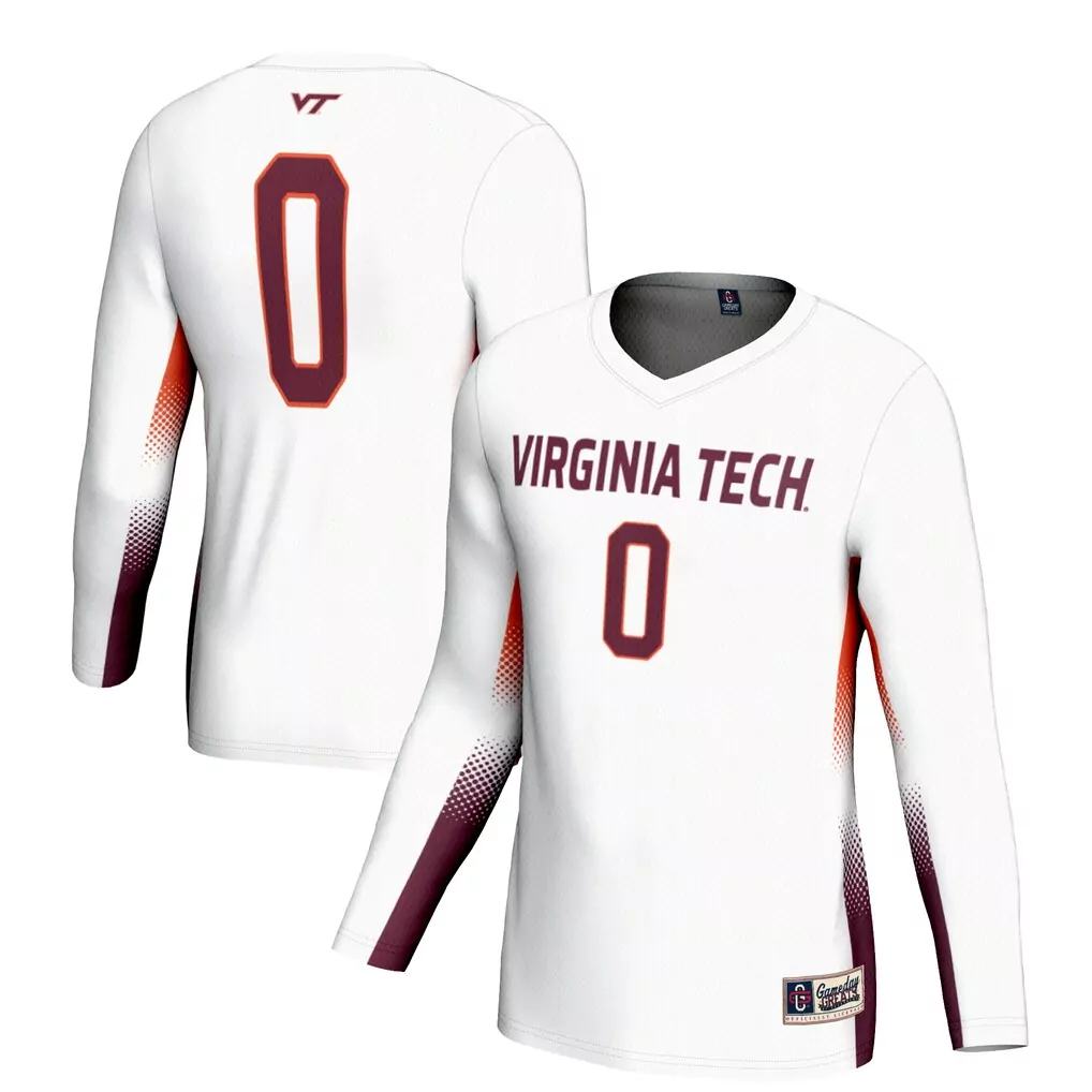 0 virginia tech hokies gameday greats unisex lightweight women s soccer jersey white