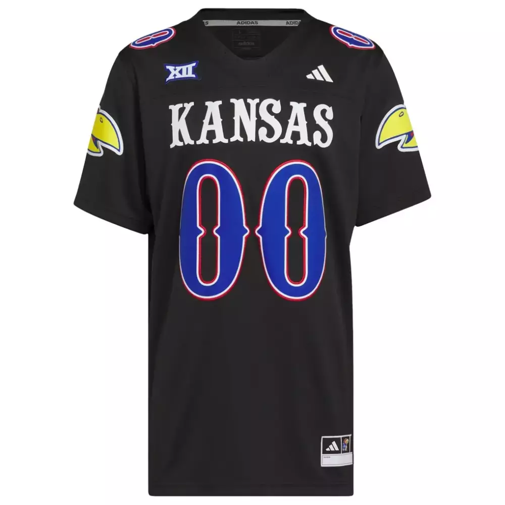 Kansas Jayhawks Adidas Alternate Premier Jersey | Sleek Black Design | Perfect Fan Gear for Game Day | For Men, Women & Youth