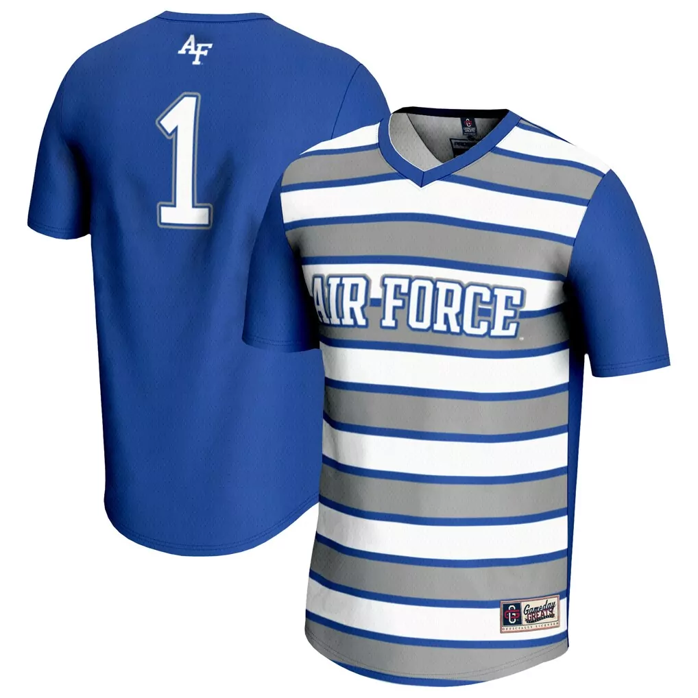 1 air force falcons gameday greats unisex lightweight soccer fashion jersey royal