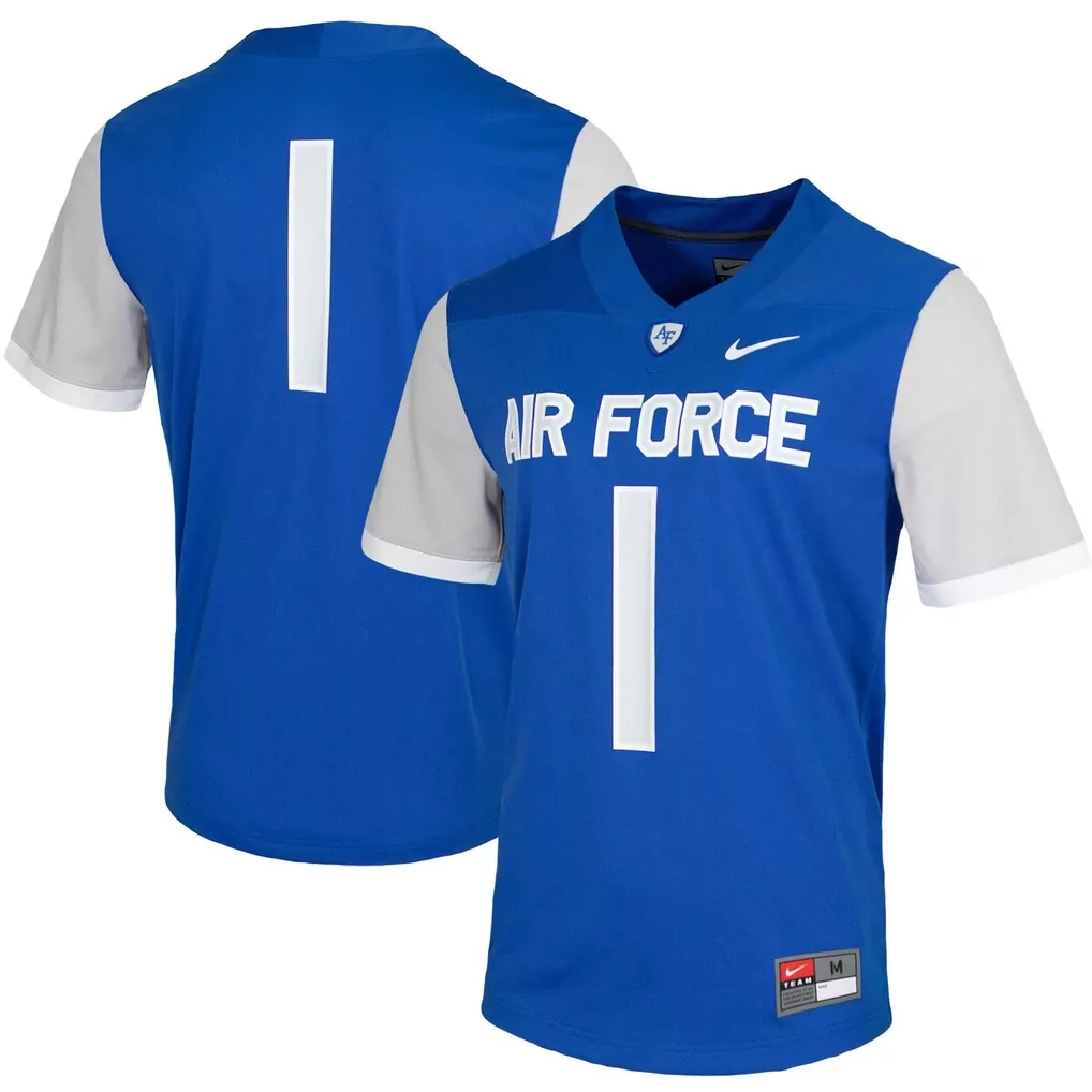 1 air force falcons gameday greats unisex lightweight soccer fashion jersey royal