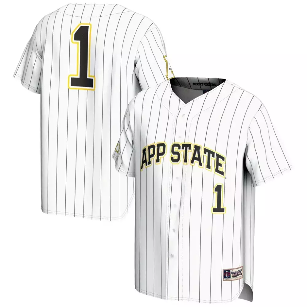1 appalachian state mountaineers gameday greats lightweight baseball fashion jersey black