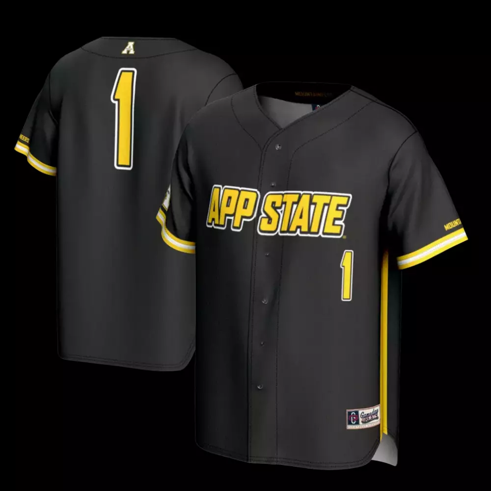 1 appalachian state mountaineers gameday greats unisex lightweight collegiate football fashion jersey black