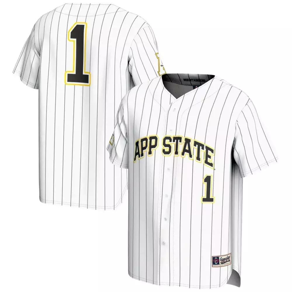 1 appalachian state mountaineers gameday greats youth lightweight baseball jersey white