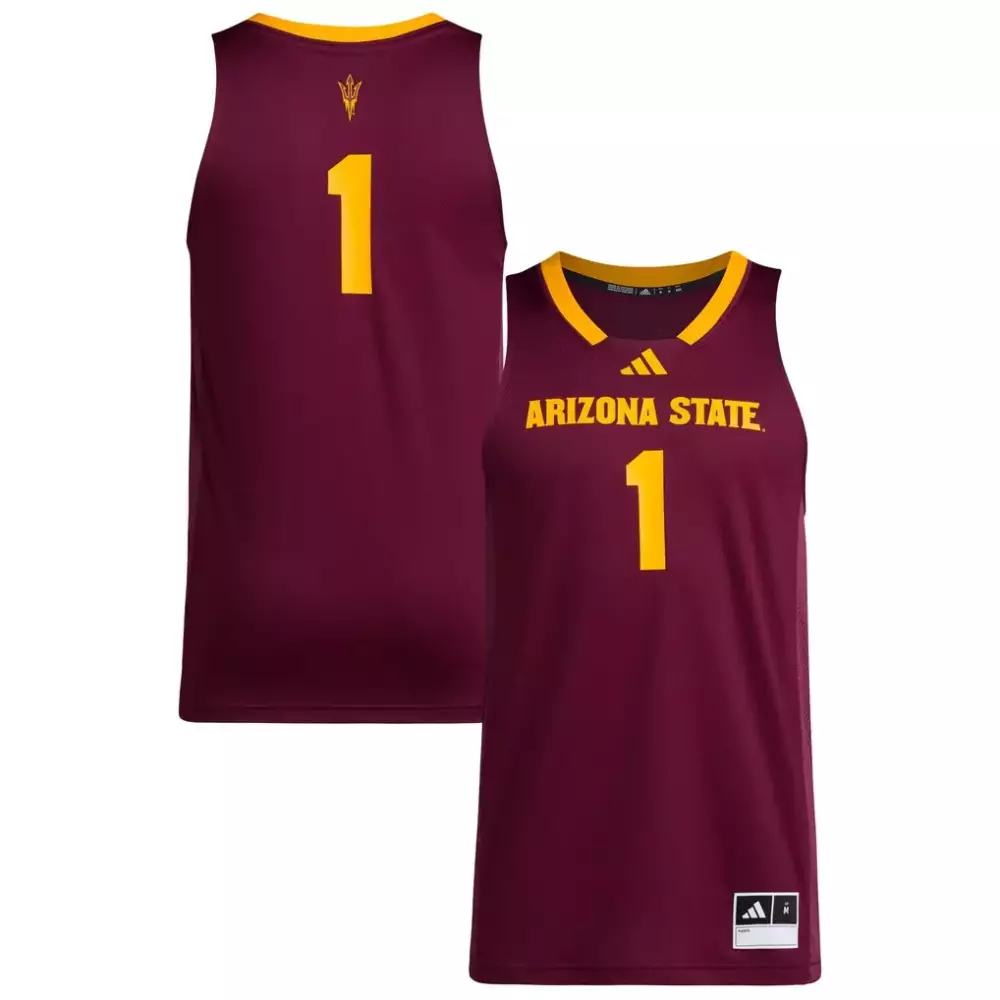 1 arizona state sun devils adidas replica swingman jersey black