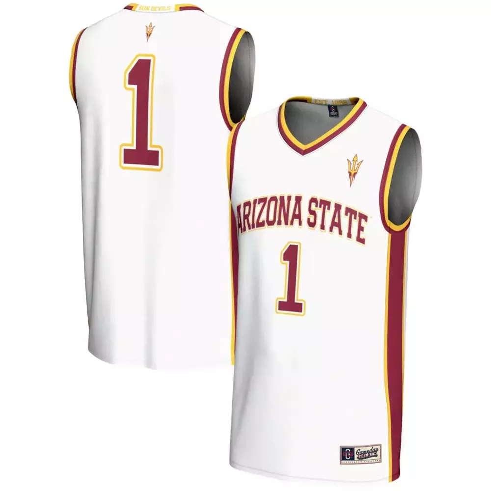 1 arizona state sun devils gameday greats youth lightweight basketball jersey white