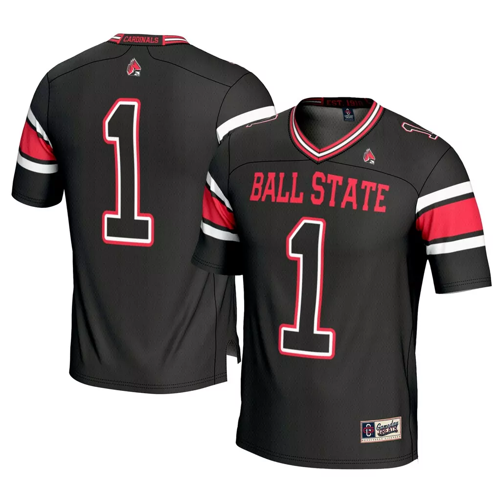 1 ball state cardinals gameday greats youth football jersey black