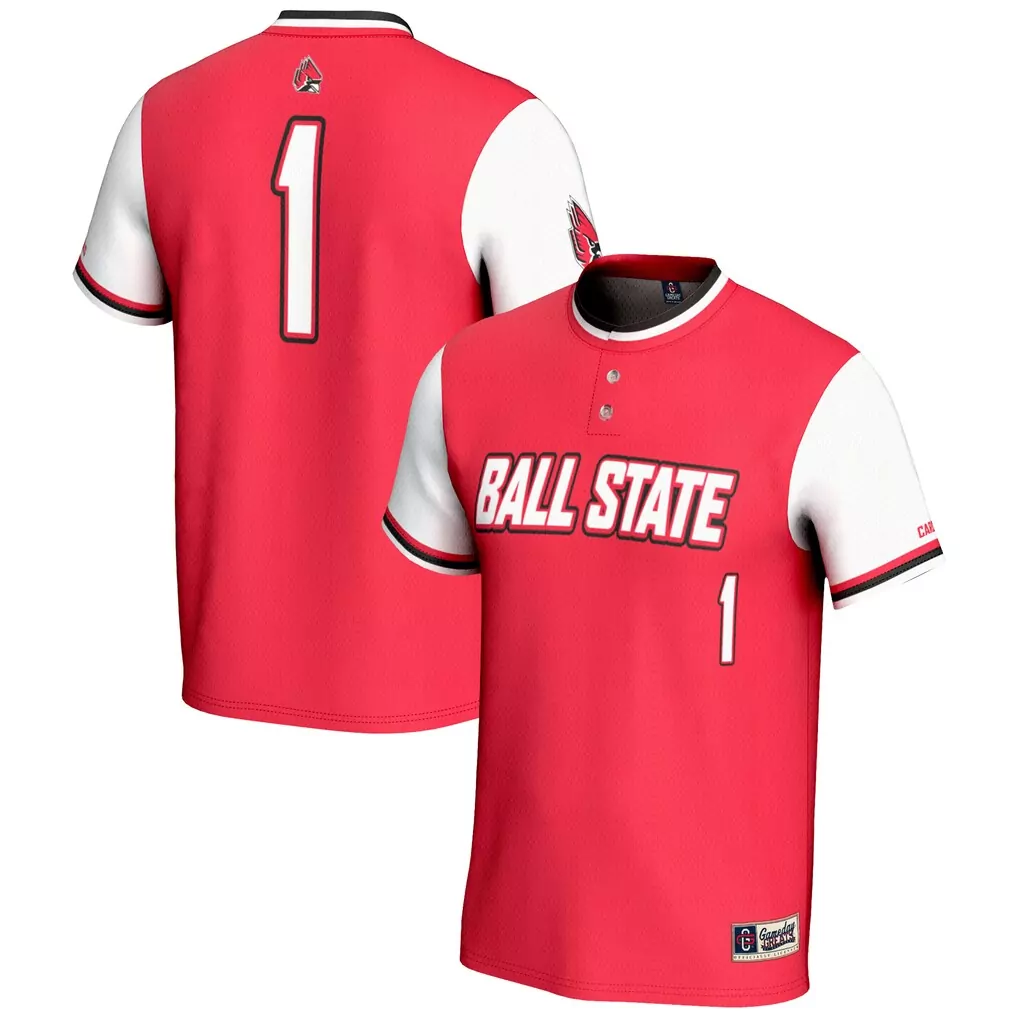 1 ball state cardinals gameday greats youth lightweight collegiate baseball fashion jersey white