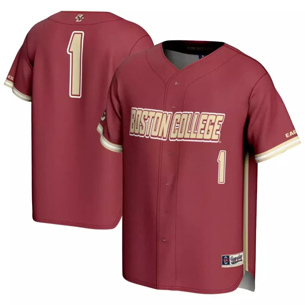 1 boston college eagles gameday greats youth lightweight baseball fashion jersey maroon