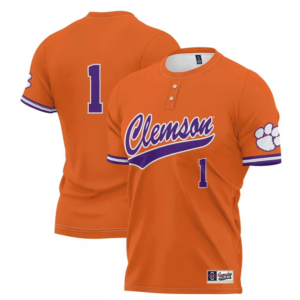 1 clemson tigers gameday greats unisex lightweight collegiate soccer fashion jersey white