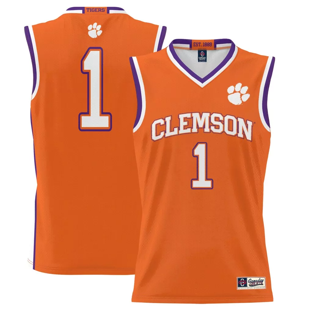 1 clemson tigers gameday greats youth lightweight baseball fashion jersey orange