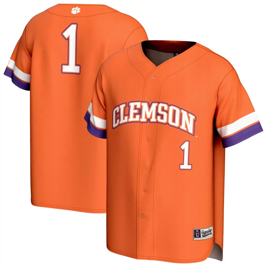 1 clemson tigers gameday greats youth lightweight basketball jersey orange 1