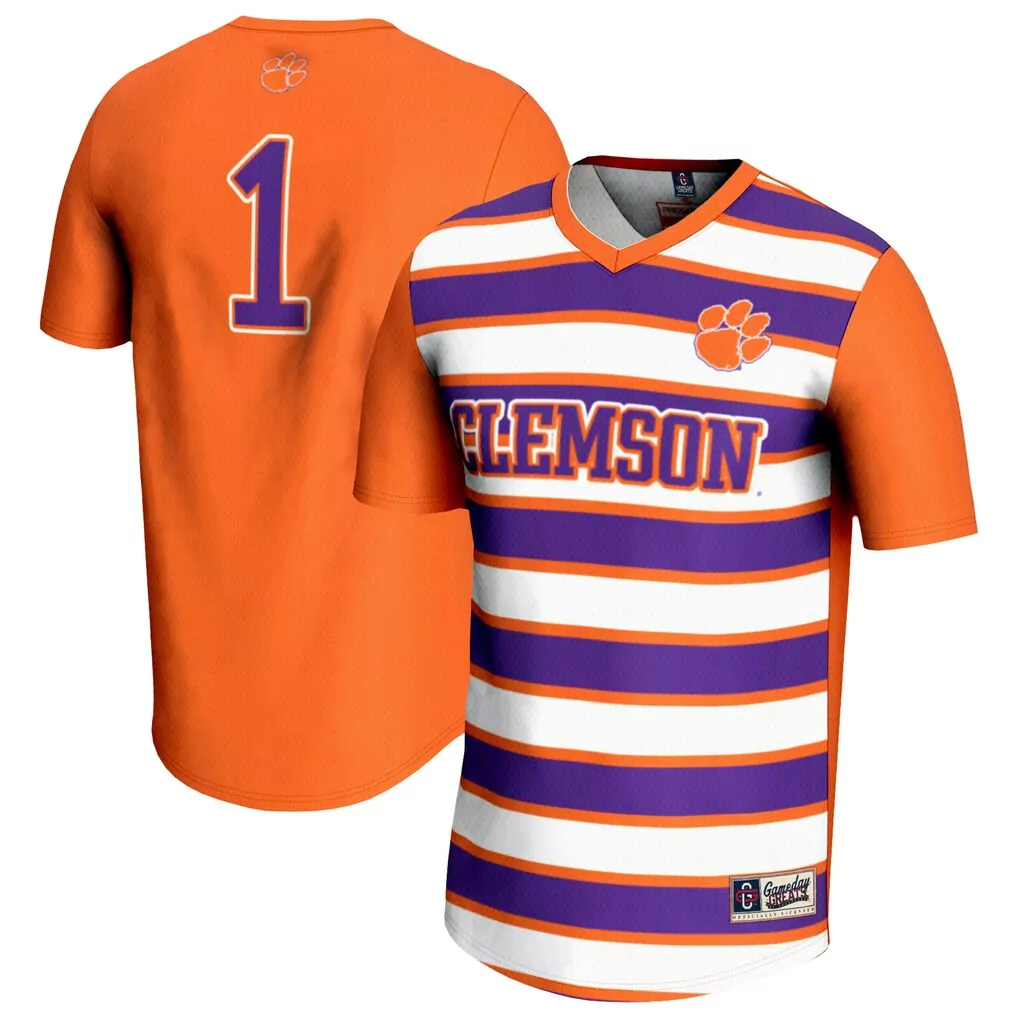 1 clemson tigers gameday greats youth lightweight collegiate football fashion jersey orange
