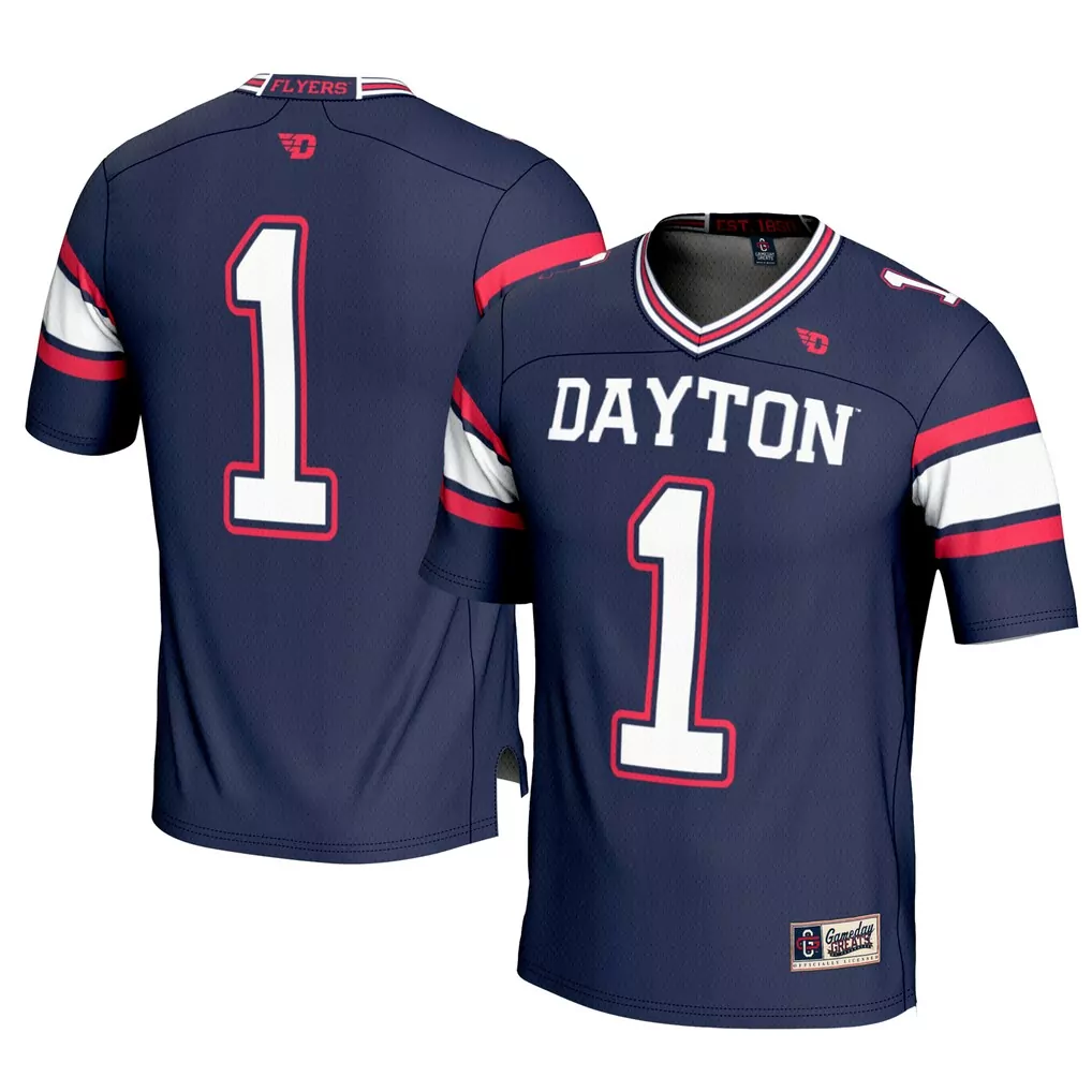 1 dayton flyers gameday greats endzone football jersey red