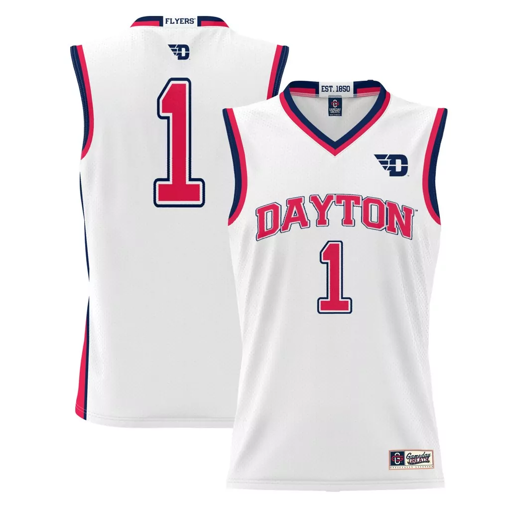 1 dayton flyers gameday greats lightweight basketball jersey black