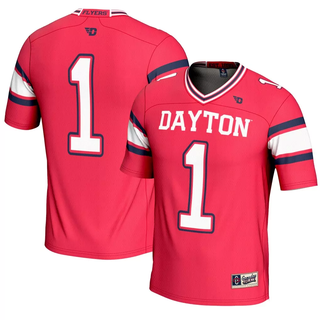 1 dayton flyers gameday greats youth endzone football jersey black