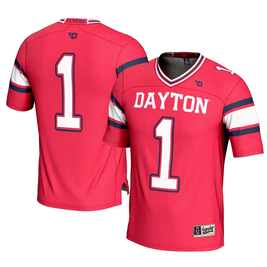 1 dayton flyers gameday greats youth endzone football jersey black