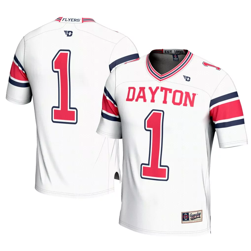 1 dayton flyers gameday greats youth endzone football jersey black