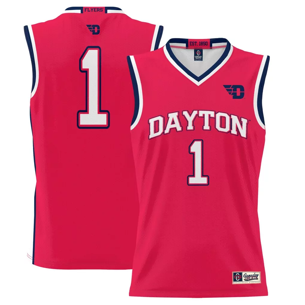 1 dayton flyers gameday greats youth lightweight basketball jersey black