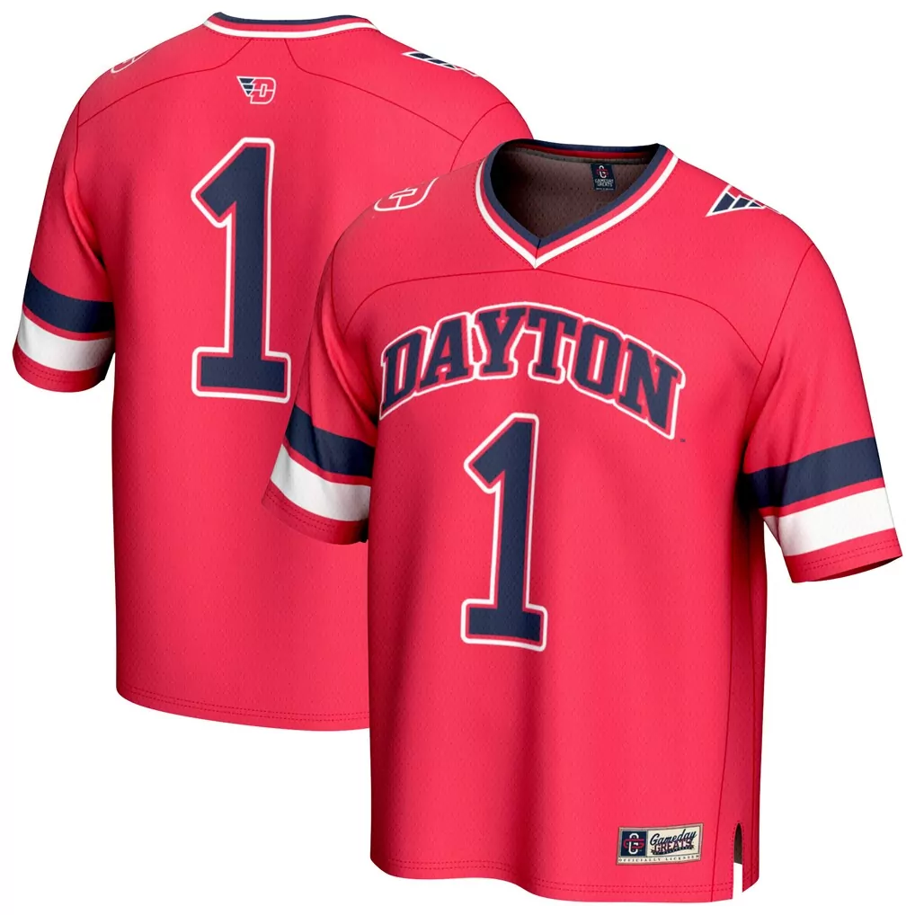1 dayton flyers gameday greats youth lightweight basketball jersey black
