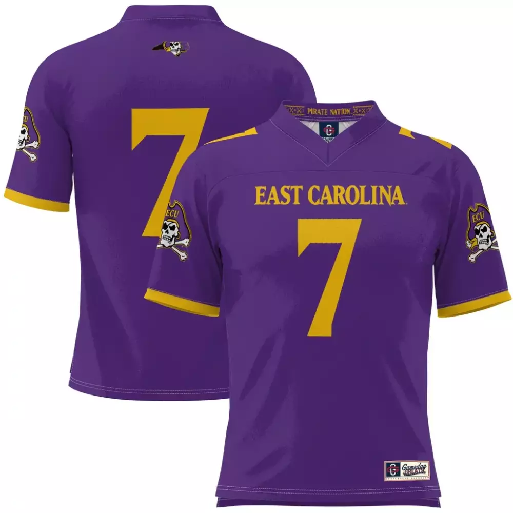 1 ecu pirates gameday greats unisex lightweight collegiate baseball fashion jersey purple