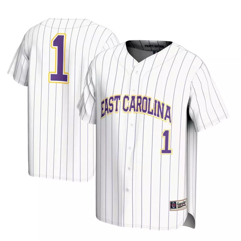 1 ecu pirates gameday greats youth lightweight baseball jersey white