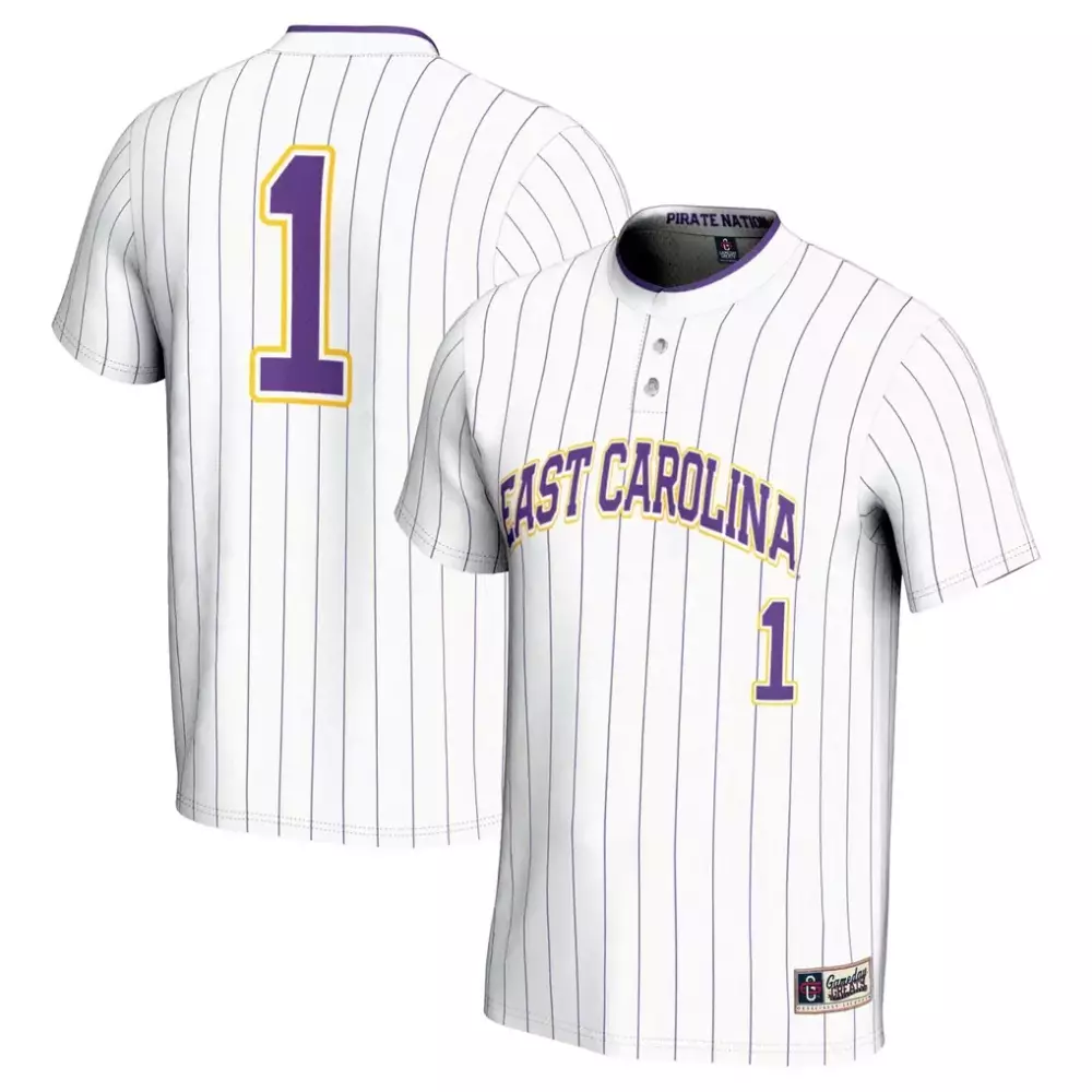 1 ecu pirates gameday greats youth lightweight baseball jersey white