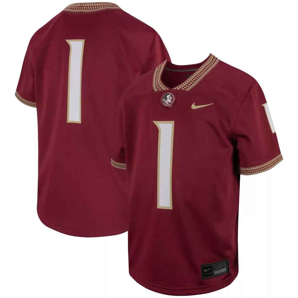 1 florida state seminoles nike women s game jersey garnet