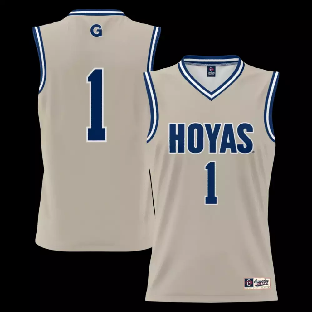 1 georgetown hoyas gameday greats lightweight basketball jersey gray