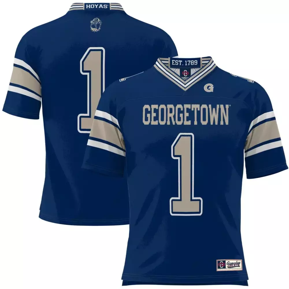 1 georgetown hoyas gameday greats youth football jersey navy
