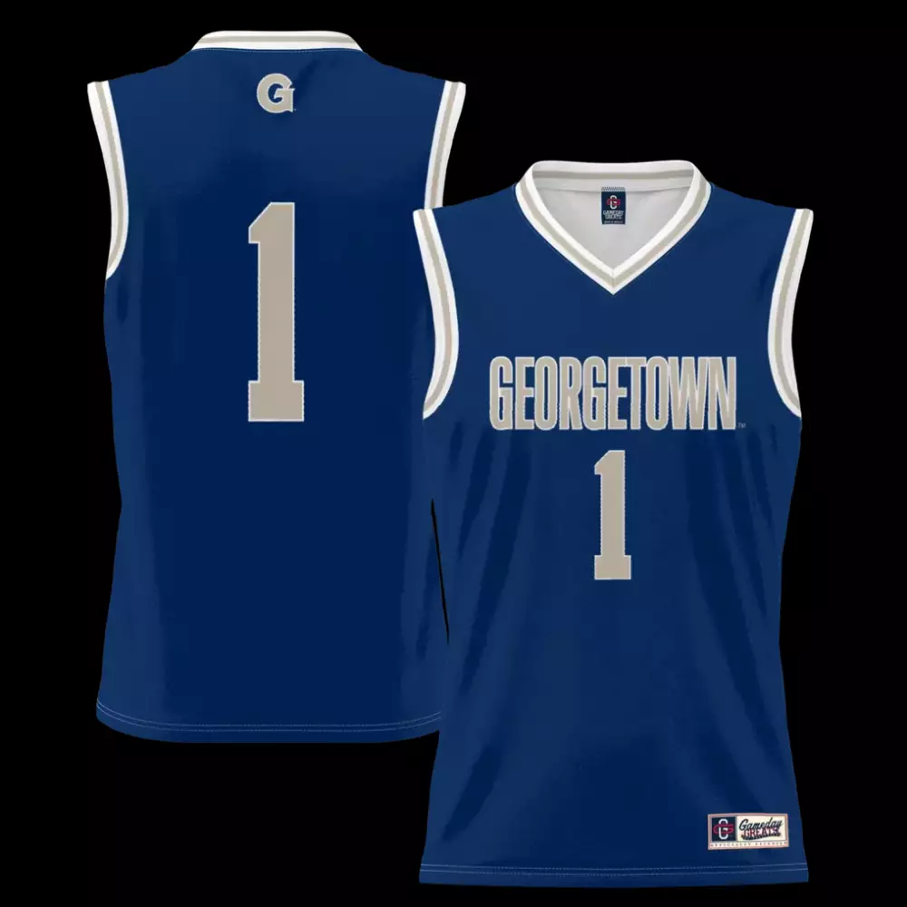 1 georgetown hoyas gameday greats youth lightweight basketball fashion jersey navy